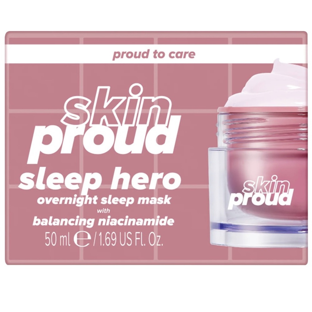 NWT Skin Proud Sleep Hero, Night Sleep Mask with Niacinamide, 1.69 oz